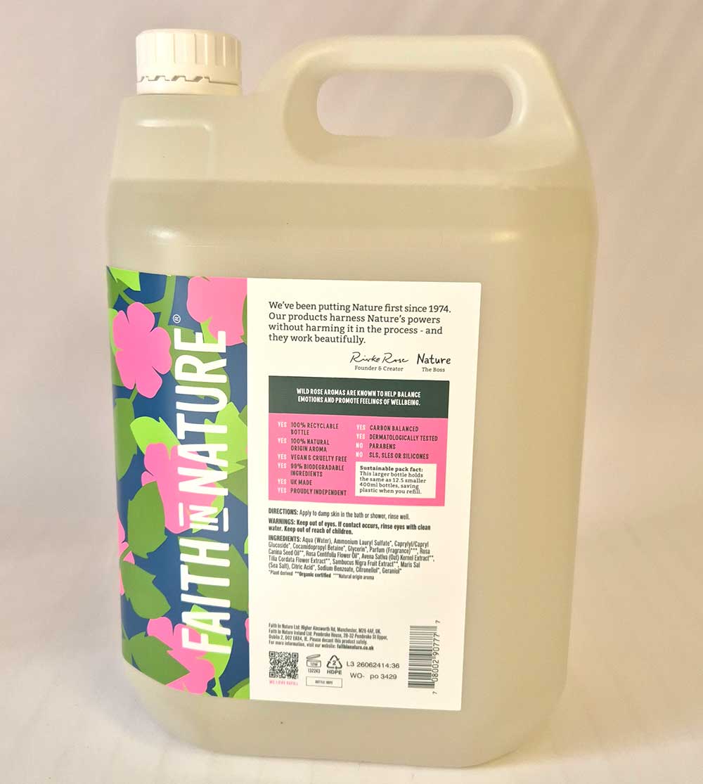 Faith in Nature Wild Rose Body Wash 5L