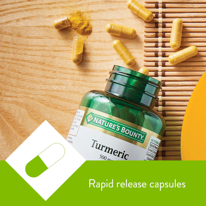 Natures Bounty Tumeric 500mg 60 x Capsules