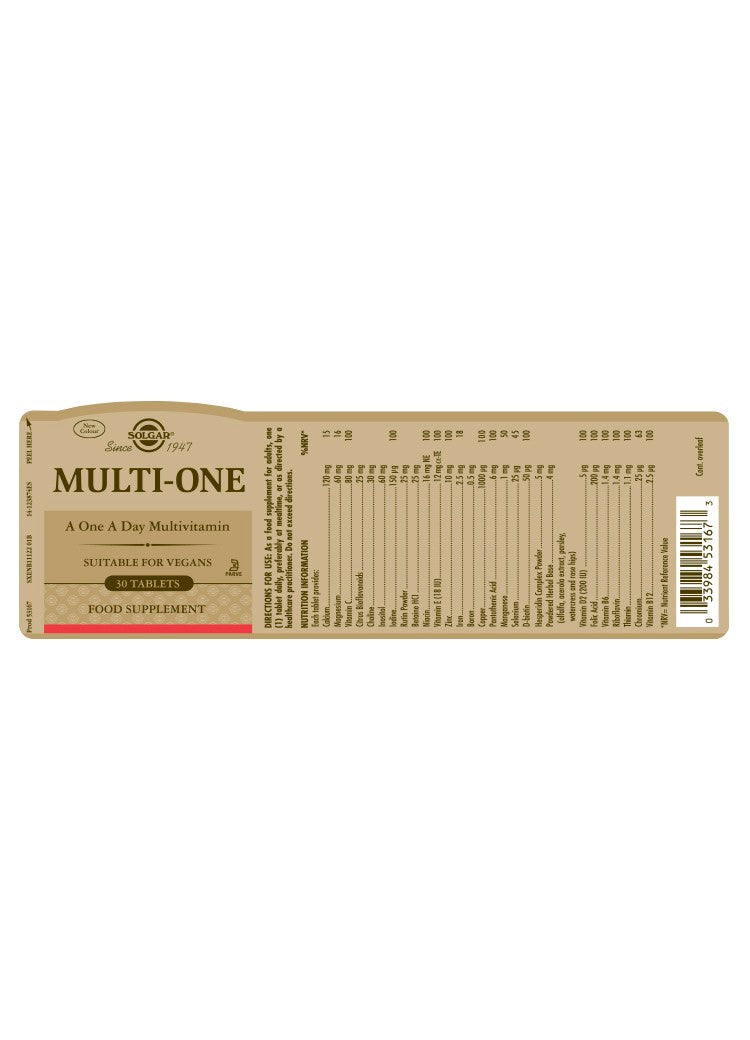 Solgar® Multi One Tablets - Pack of 30 - Pack of 30