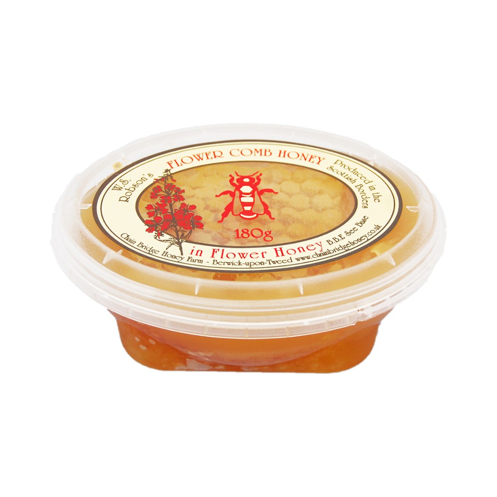 W.S.Robson's Flower Comb Honey Tub 180g