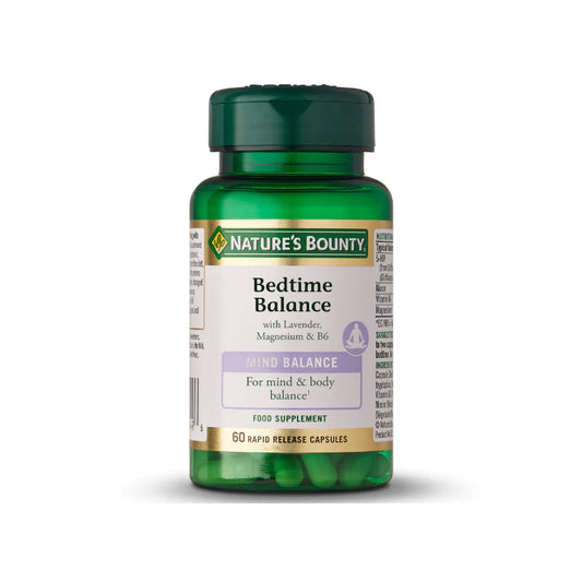 Natures Bounty Bedtime Balance Capsules with Lavender, Magnesium and B6- Pack of 60